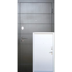 Вхідні двері Елегант терморозрив з 2-х кольоровим коробом Венге темний горизонт/Біле дерево