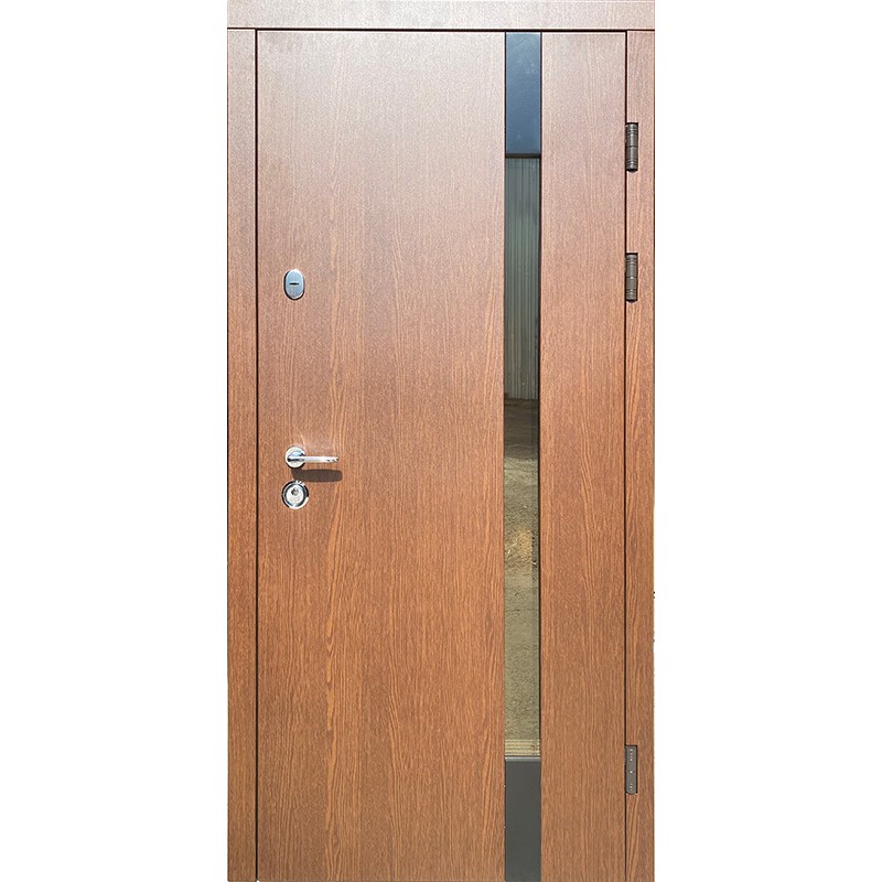 Двери входные Авеню Дуб бронзовый – дверь с терморазрывом и стеклом