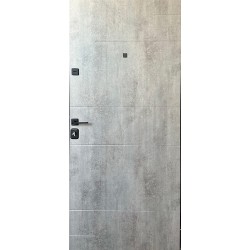 Двери входные Дуэт эконом бетон светло серый для квартиры