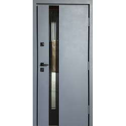 Двери входные Сильвер графит с терморазрывом и стеклом