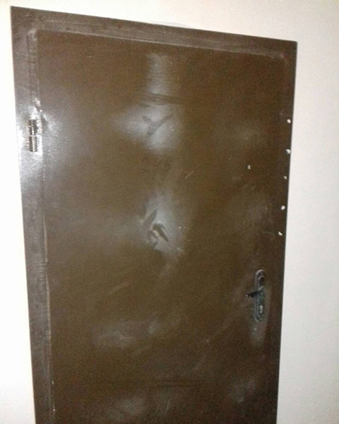 Фото дверей у комору в порошковому фарбуванні